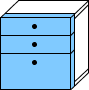 2 overlay drawers, 1 large overlay drawer